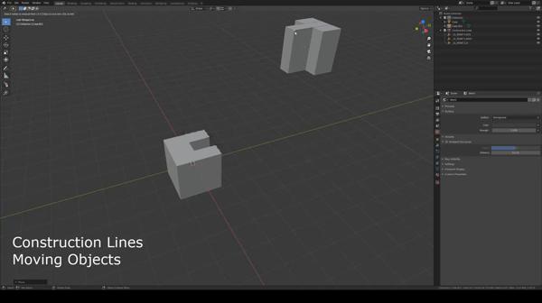 Blender插件-构造施工线精确CAD建模助手Construction Lines v0.9.6.5