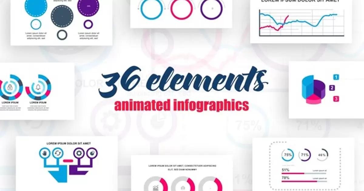 信息图表第4卷元素动画AE视频模版Infographics vol.4插图