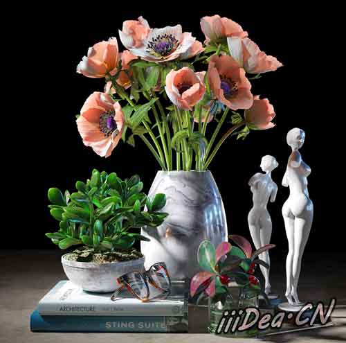 Decorative-set-with-sculptures-3d-model