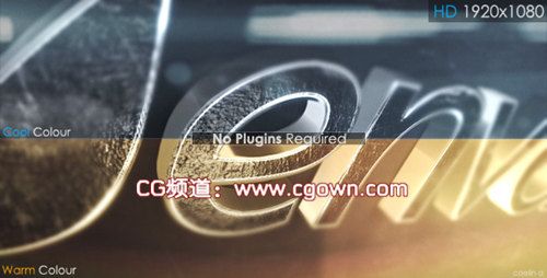 金属LOGO 3D Metallic Reveal videohive AE模板