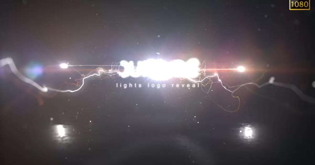 镭射logo灯光标志显露AE模版Lights Logo Reveal插图