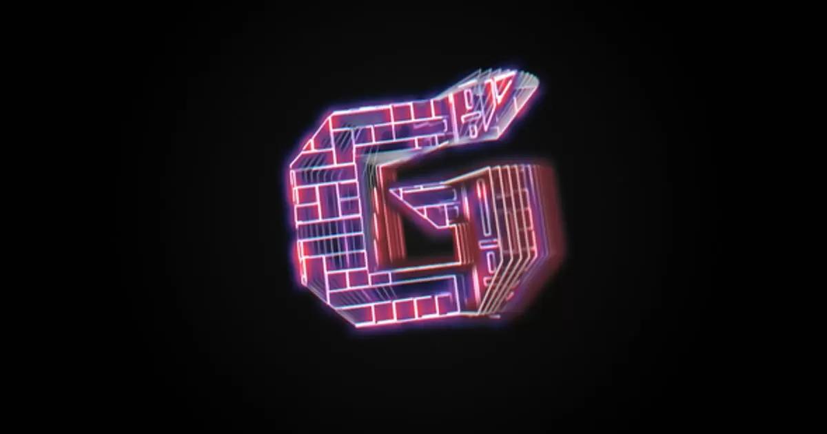 毛刺Holo信号干扰logo标志AE模版Glitch Holo Logo插图