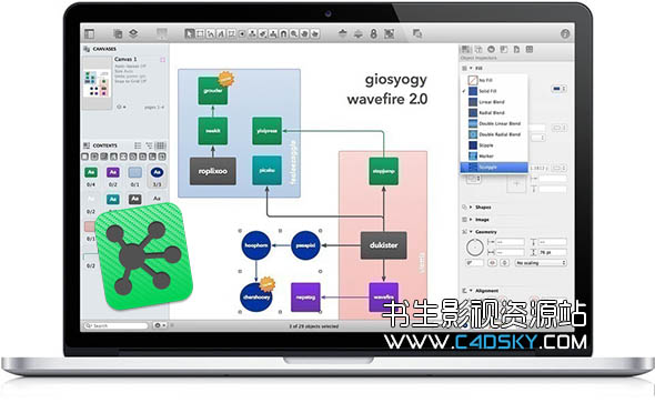 苹果流程绘图软件OmniGraffle Pro 7.4.2 Mac OS X 中文注册版 免费下载