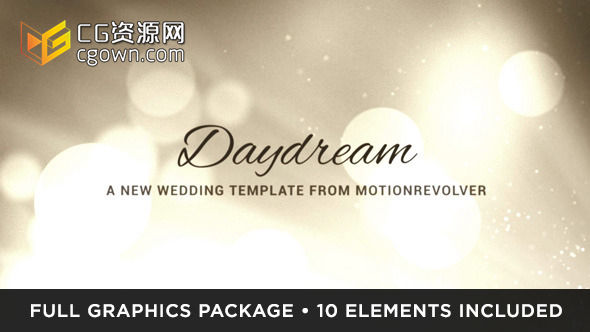 AE模板 优雅白色婚礼视频制作 Videohive Daydream Wedding