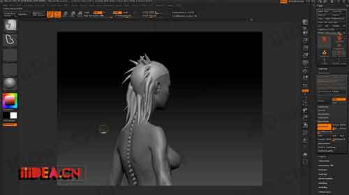 女性游戏角色模型纹理制作教程Zbrush雕刻部分