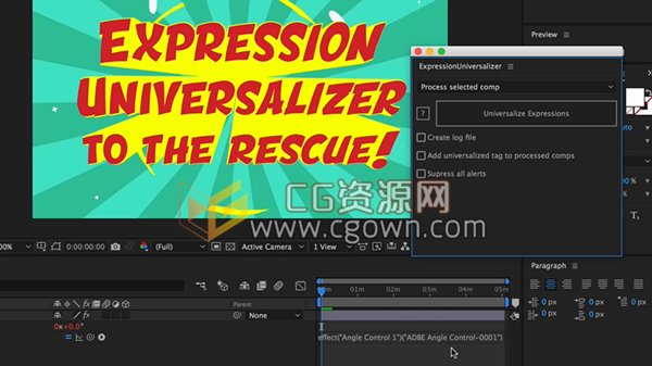 ExpressionUniversalizer v4.0.5 AE软件表达式修复脚本工具