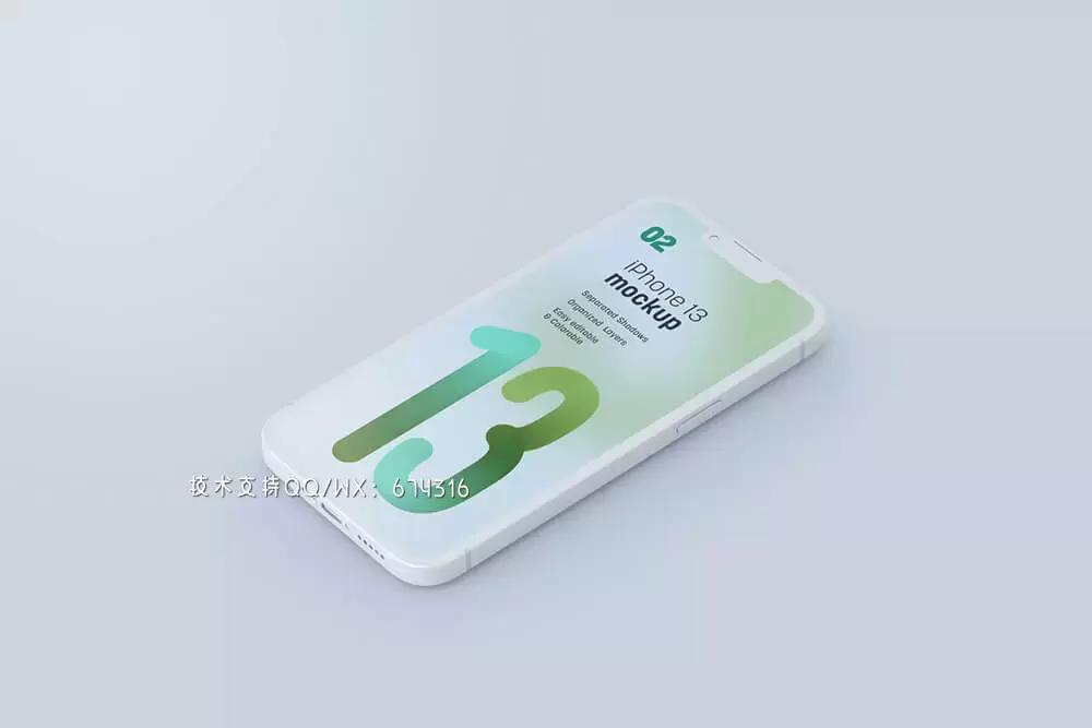 iPhone 12和13 Pro粘土样式样机 (psd)免费下载插图18