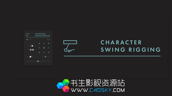 二维卡通角色骨骼绑定MG动画制作AE脚本 Character Swing Rigging v1.01+视频教程