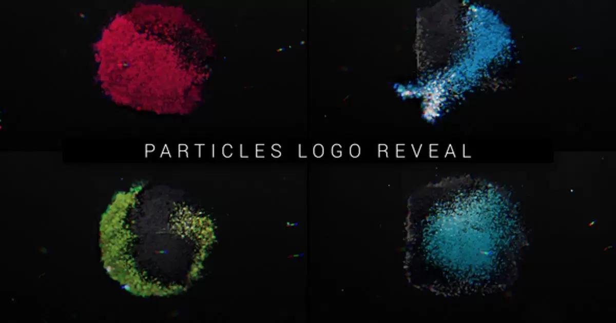 粉末破碎logo粒子标志揭示AE模版Particles Logo Reveal插图