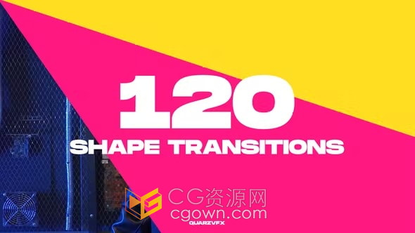 120 Shape Transitions实用图形形状视频转场-AE与PR过渡模板