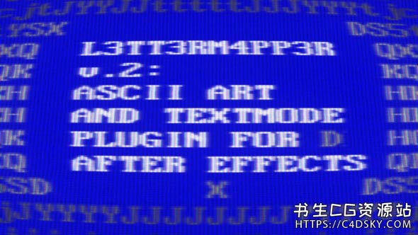 创意ASCII文本乱码艺术视频映射特效AE插件AEscripts L3tt3rM4pp3r2 V2.0 Win/Mac