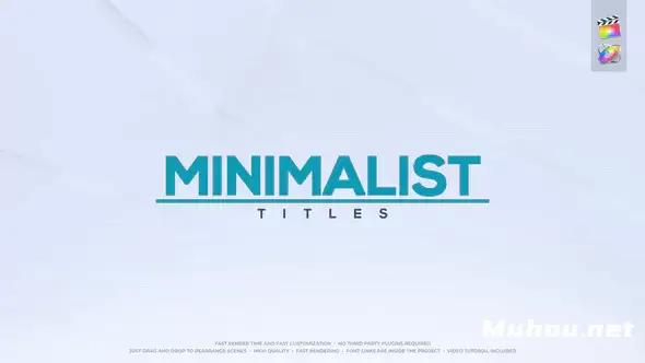 FCPX的极简主义标题Minimalist TitlesFCPX模板插图