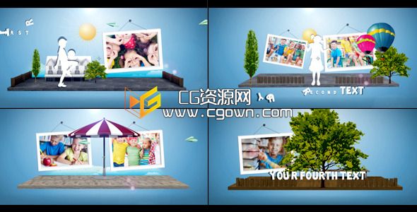 您的孩子 卡通宣传相册 Videohive Your Kids AE模板