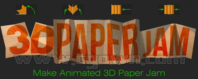 3D Paper Jam v1.1 AE脚本三维纸质折叠展开图形动画效果