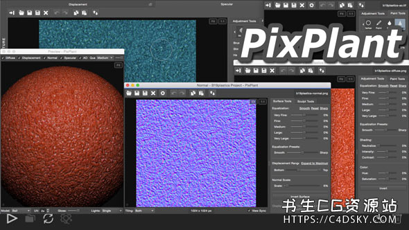 无缝3D贴图纹理制作软件+PS插件PixPlant 5.0.45 Win