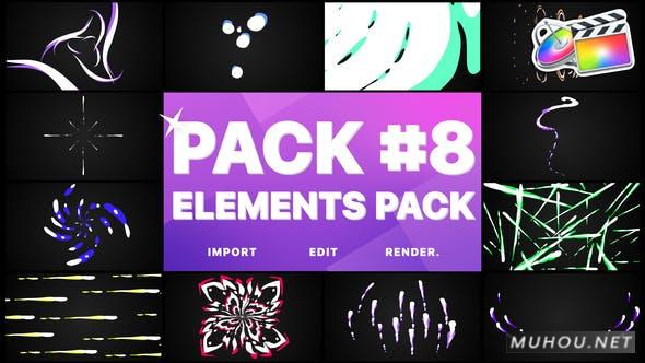Flash FX Elements Pack卡通元素运动抽象艺术FCPX视频模板插图
