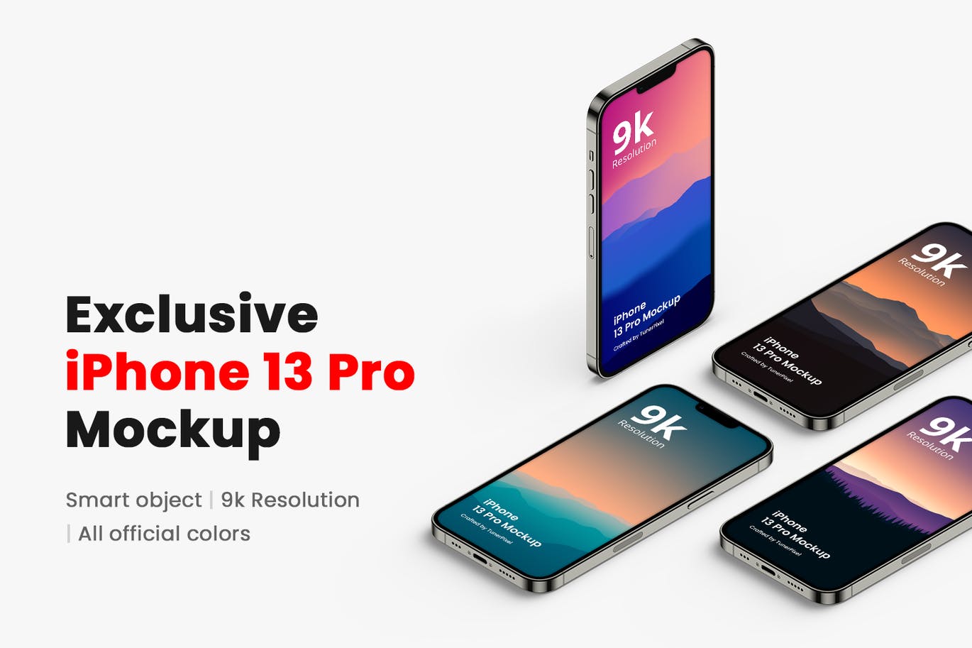 高品质的iPhone 13 Pro APP UI样机展示模型mockups免费下载插图