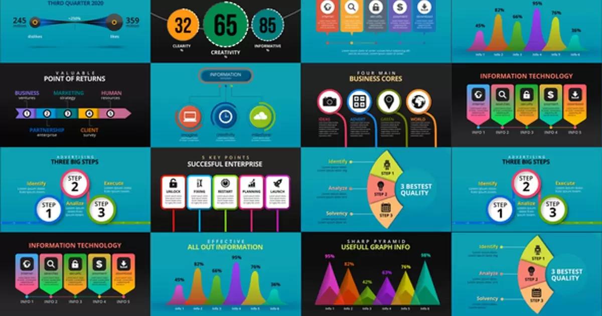 第12套数据动画可视化信息图表集AE视频模版Infographics Set 12插图