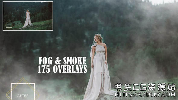 PS素材-175个高质量烟雾弥漫环绕叠加素材175 Mistic Fog & Smoke Overlays