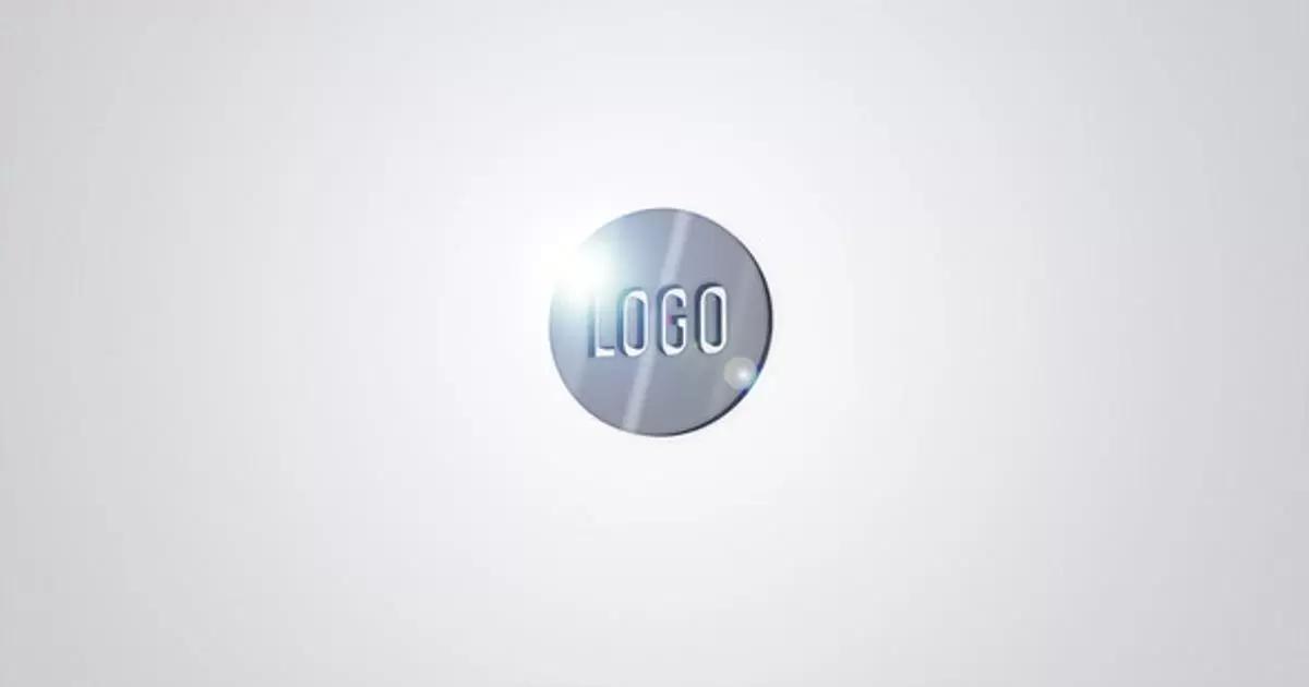 反光金属扫光3D标志AE视频模版Reflective 3D Logo插图