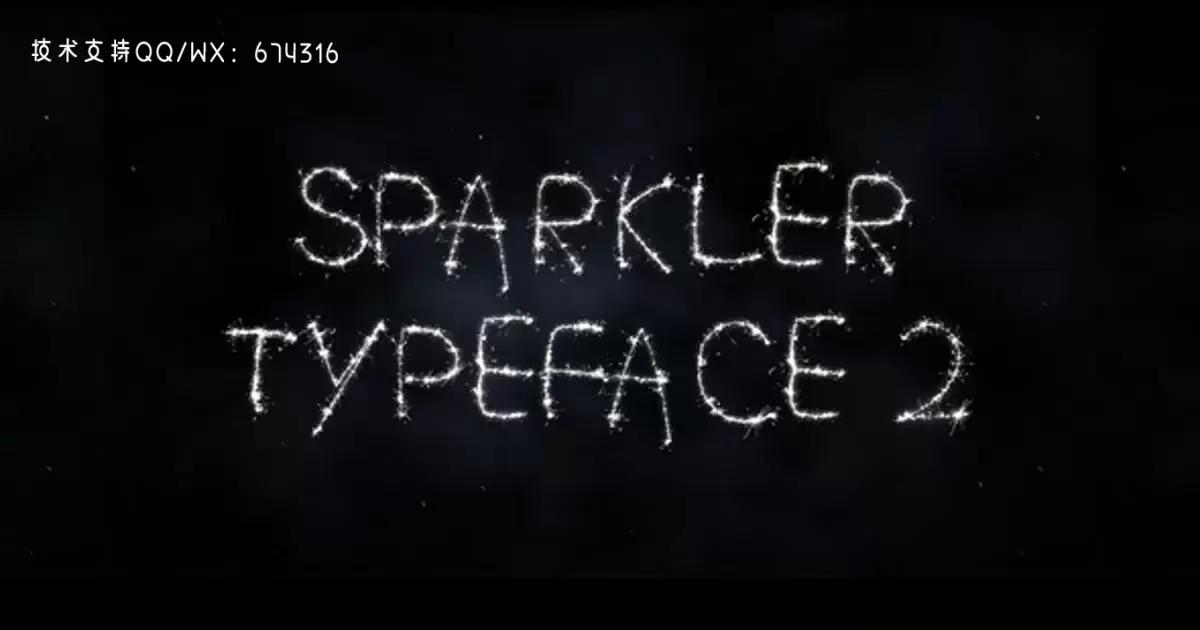 闪光字体II特效文字AE视频模版Sparkler Typeface II | After Effects插图