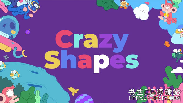 二维卡通角色绑定疯狂形状拉伸变形MG动画AE脚本AEscripts Crazy Shapes 1.1.1+使用教程