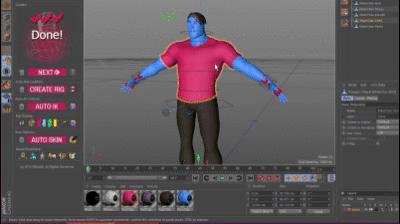 C4D插件-角色绑定插件神器3dtoall IKMAX for C4D v2.3 for Cinema4D R15 -R26 +视频教程