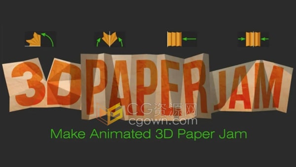 AE脚本3D Paper Jam v1.2.1制作纸张折叠展开图形动画效果