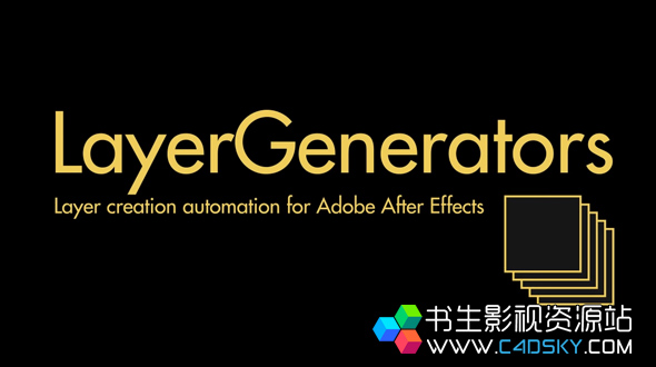 文字固态层图标批量生成AE脚本Aescripts LayerGenerators V1.2 + 使用教程