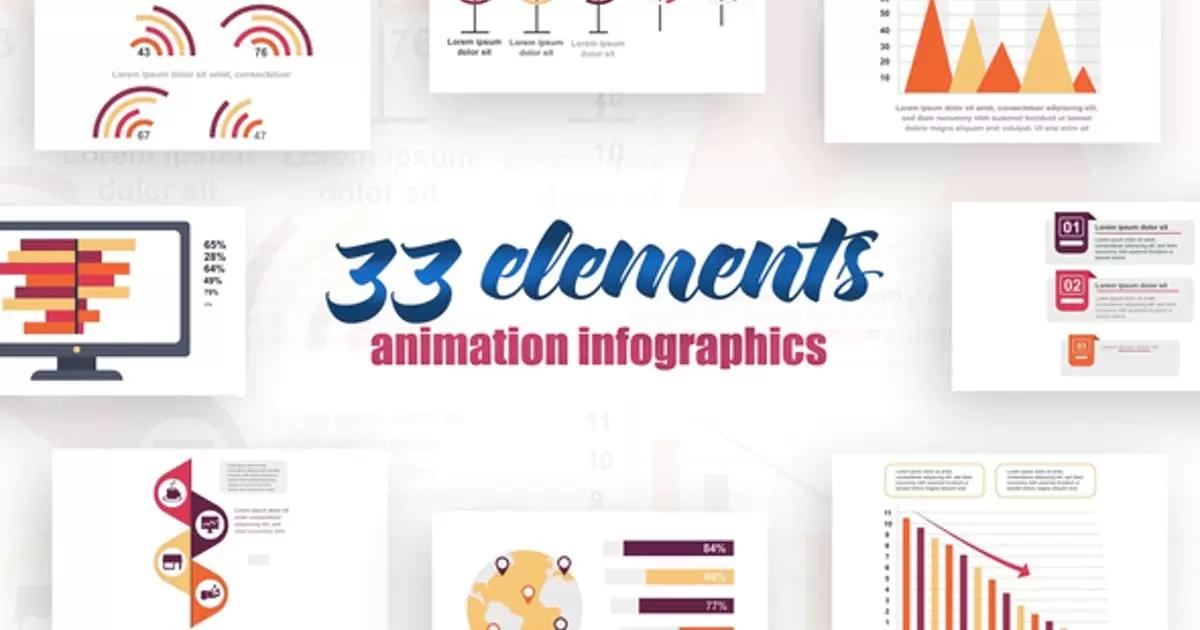 信息图表第11卷元素动画AE视频模版Infographics vol.11插图