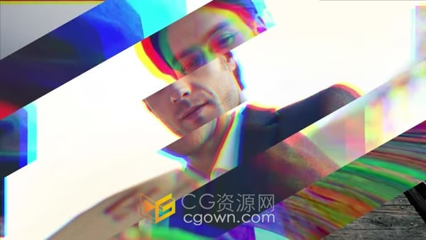 AE模板-16种RGB条纹过渡RGB Stripes 转场效果