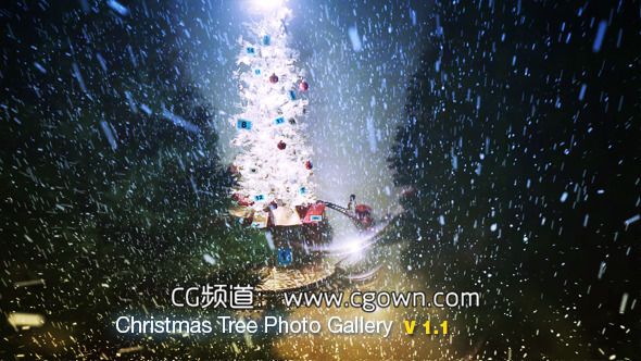 圣诞树相册包装Videohive Christmas Tree Photo Gallery AE模板