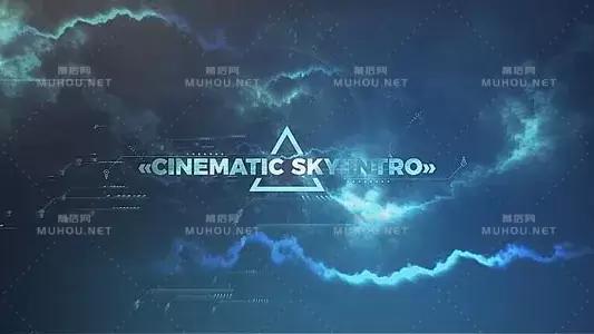 Kinematic sky intro黑暗雷云破坏电影预告片片头视频AE模板插图