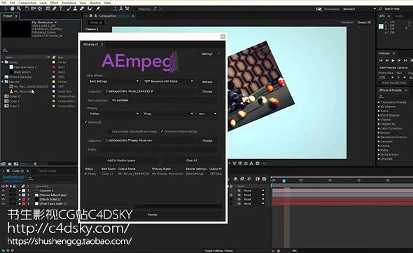 AE脚本-高清无压缩ProRes编码解码脚本Aescripts AEmpeg 1.2.5+使用教程 免费下载