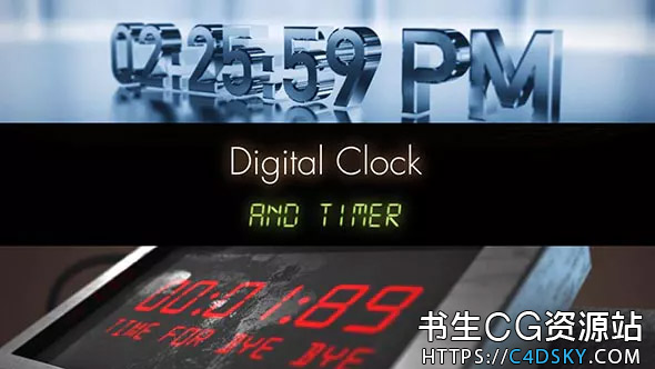 AE模板+预设-数字时钟计时器倒计时动画Time Presets v1.5