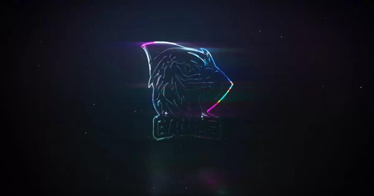 霓虹玻璃logo毛刺标志揭示AE模版Neon Glass | Glitch Logo Reveal插图