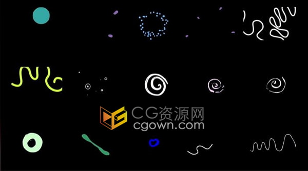 AE图形模板抽象动画元素制作抖音短视频特效