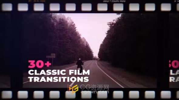 30+经典电影胶片效果过渡FIlm Classic Transitions-AE模板