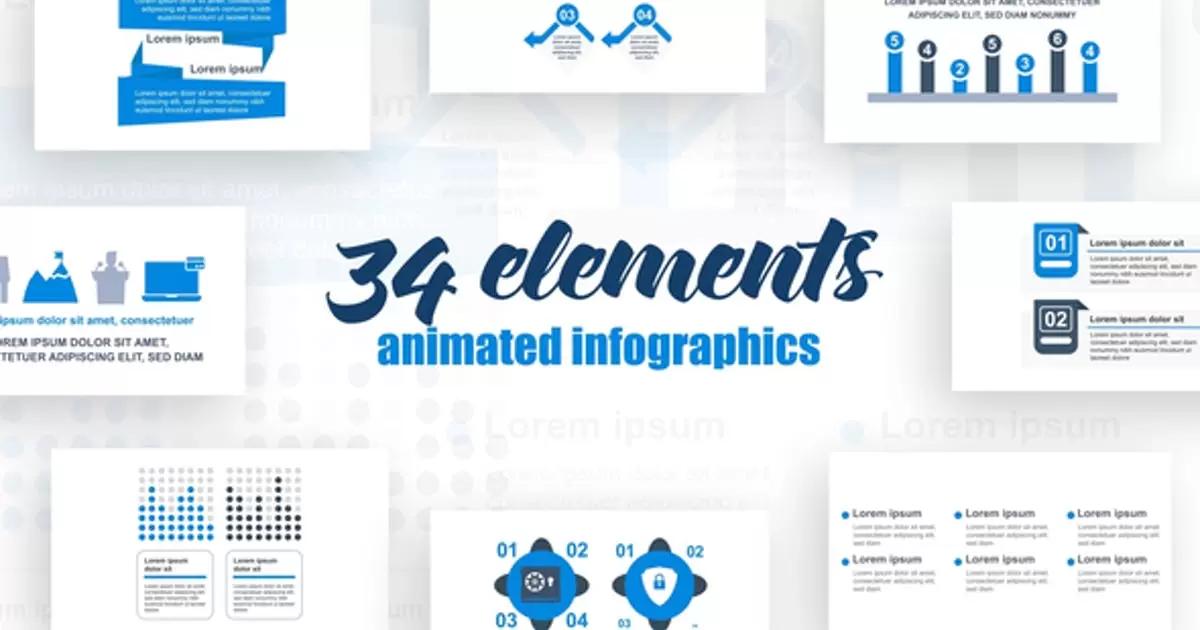 公司信息图表第30卷AE视频模版Corporate  Infographics Vol.30插图