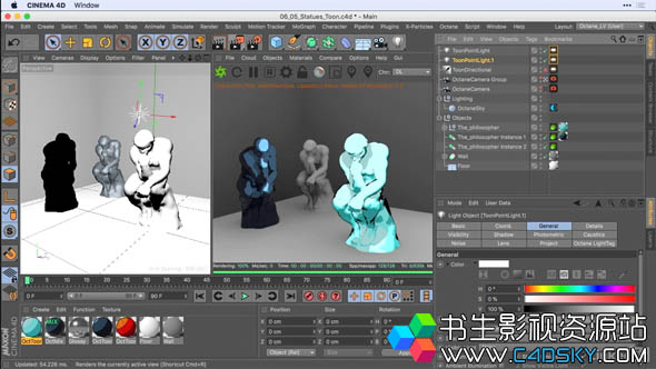 OC渲染器全面基础入门视频教程Lynda OctaneRender for Cinema 4D Essential Training 含英文字幕