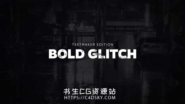 FCPX插件-8组科技感毛刺故障干扰文字标题动画Titles Animator - Bold Glitch