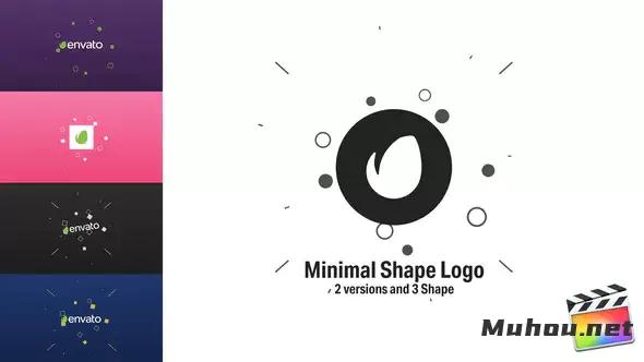 迷你形状logo动画标志Minimal Shape Logo视频FCPX模板插图