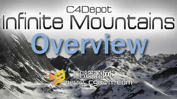 C4D预设快速无限山脉场景 Cinema 4D Infinite Mountains 带使用教程