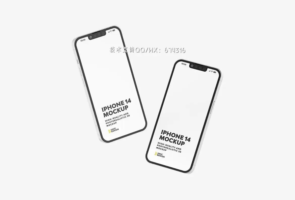 iPhone 14手机UI/UX设计展示样机 (PSD)免费下载插图3