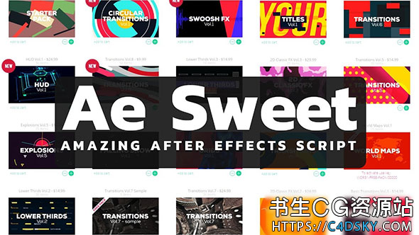 运动图形MG动画AE脚本AEsweet Sweet v2.2.2 Win/Mac