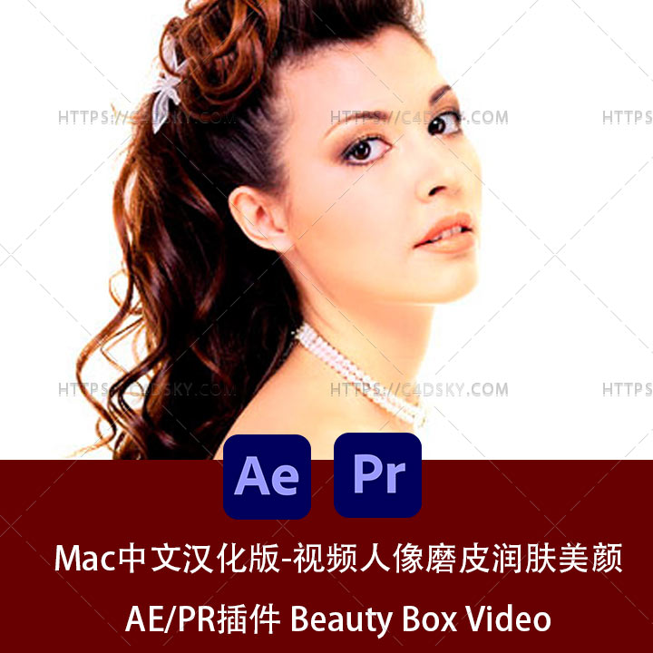 中文汉化版-视频人像磨皮润肤美颜AE/PR插件 Beauty Box 4.2.3 Mac